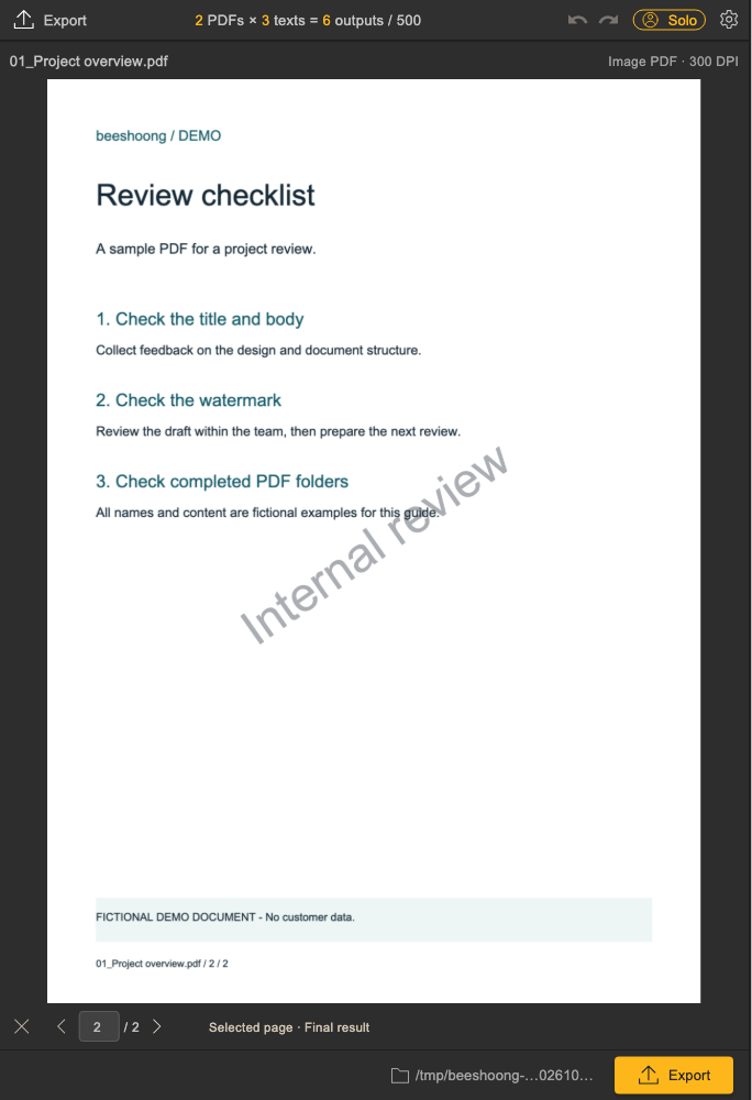 English enlarged preview: use the page number to view page 2 of 2 · Actual Flutter UI · English · fictional data